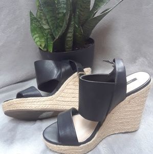 Forever 21 black espadrilles sandals